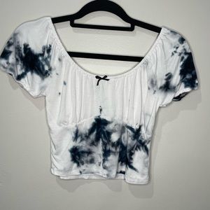 Zumiez ALAB Puff Sleeve Cropped Top sz M